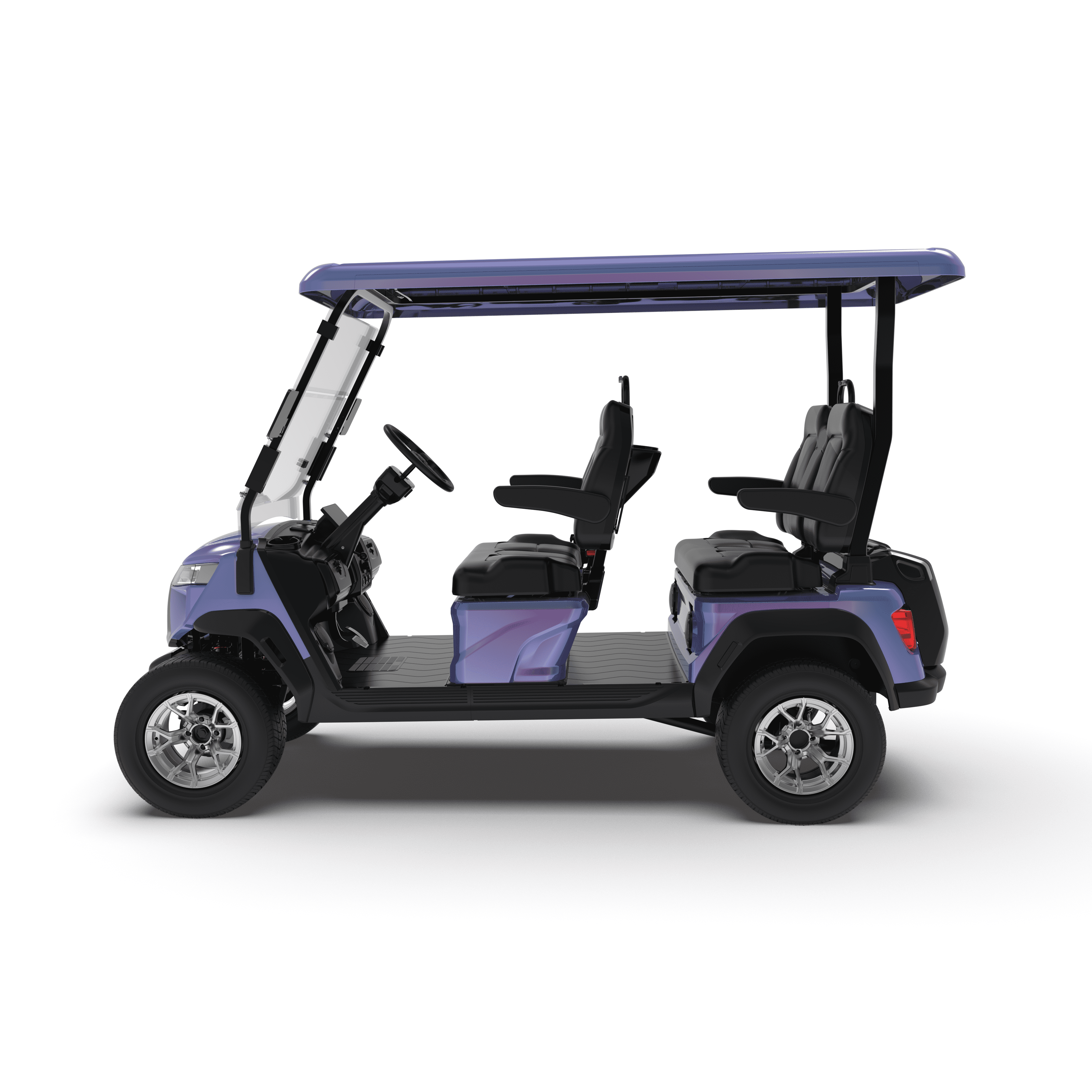 4 Seater Electric Golf Cart Blue&Purple